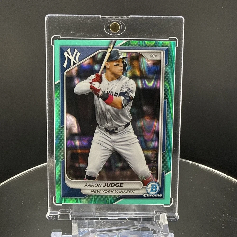 2024 Bowman Chrome Aaron Judge Aqua Raywave Refractor /199 #80 New York Yankees